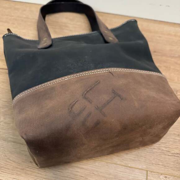 Gorgeous Handmade Leather Tote Shoulder Bag, one of a kind. - Picture 2 of 8